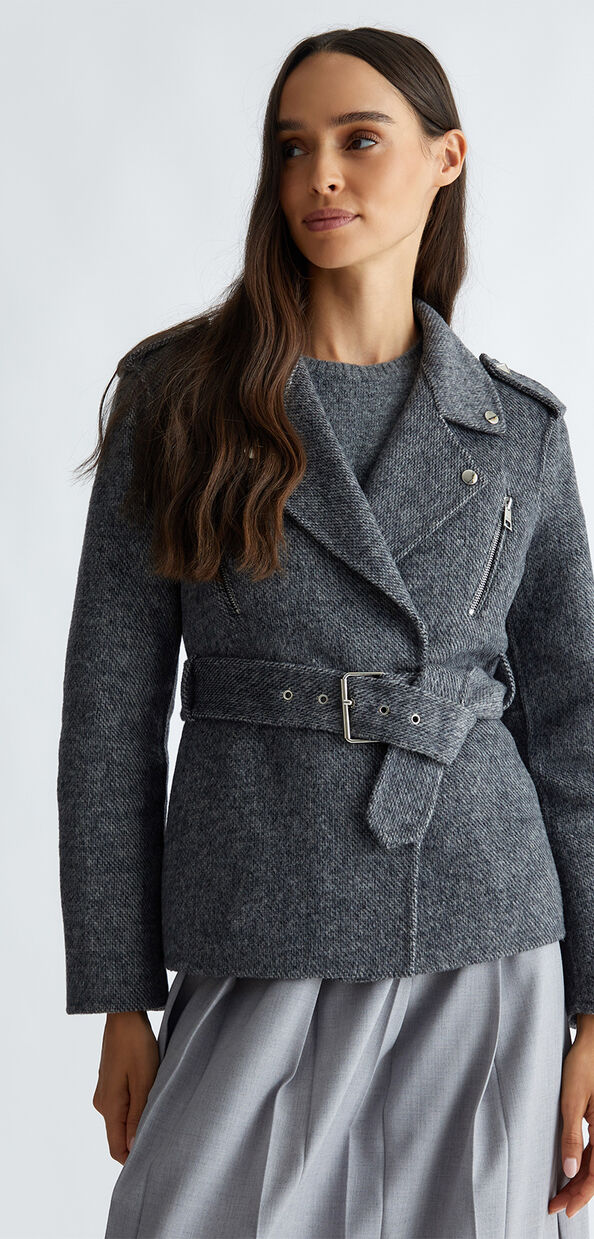 Liu Jo Giacca biker in misto lana